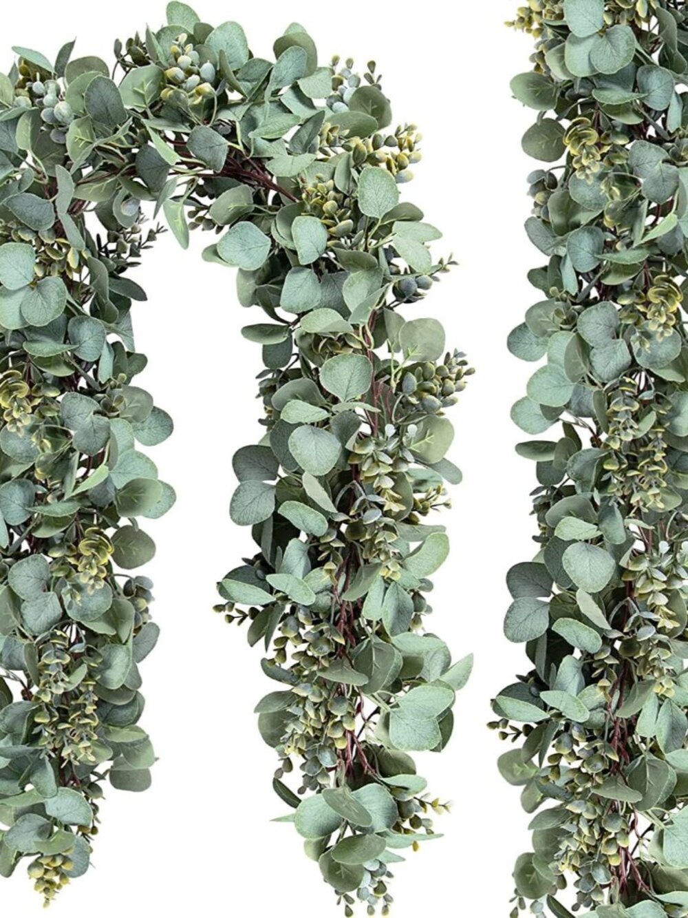 2 Pack Eucalyptus Garland Lush Artificial Greenery Faux Vines